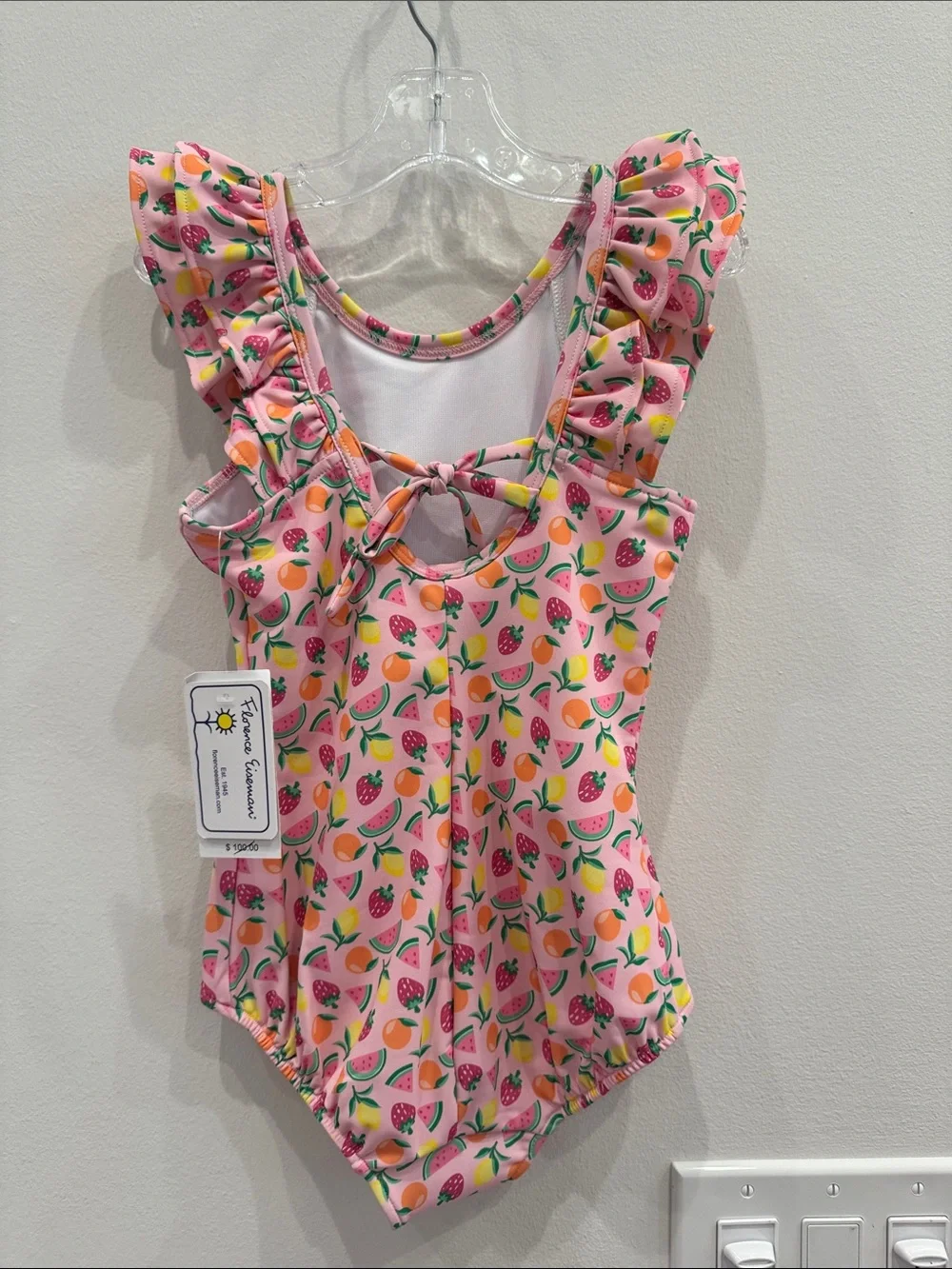 NWT Florence Eiseman Fruit Print Swimsuit with Ruffles Size 6